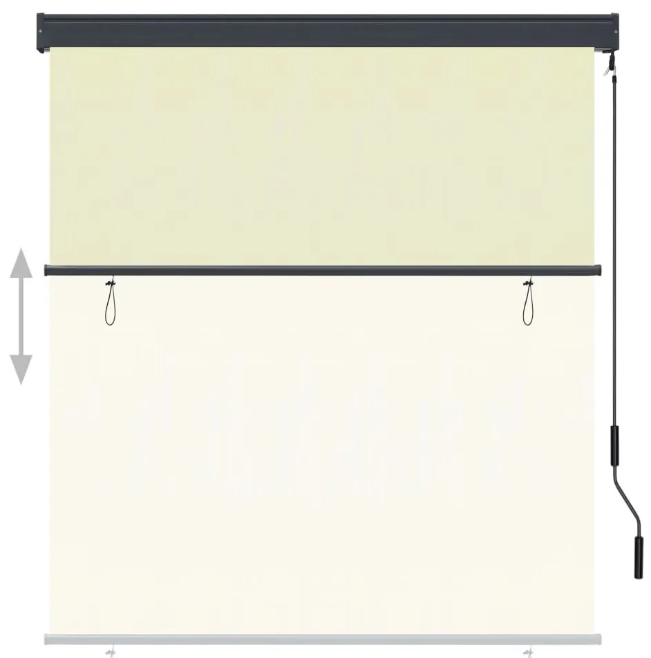 Estore de rolo para exterior 140x250 cm creme