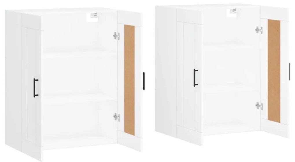 Móveis de parede 2 pcs derivados de madeira branco