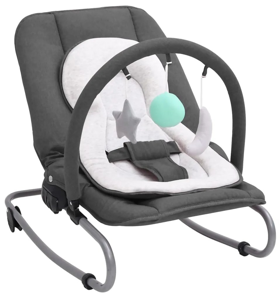 10254 vidaXL Baloiço de bebé aço antracite