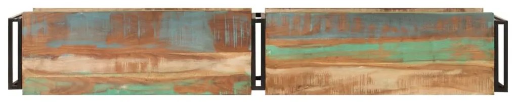 Móvel de TV 180x30x40 cm madeira recuperada maciça