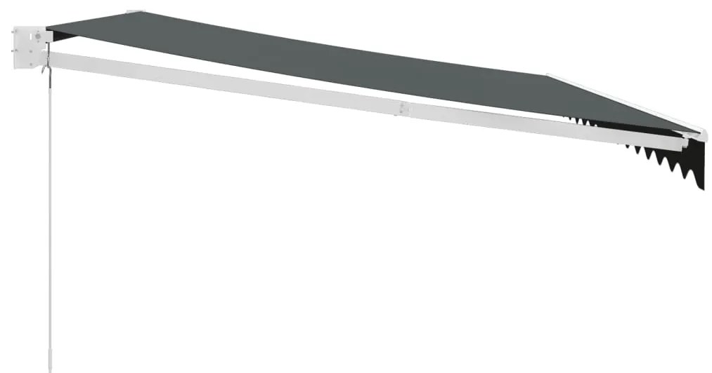 Toldo retrátil 4x3 m tecido e alumínio antracite