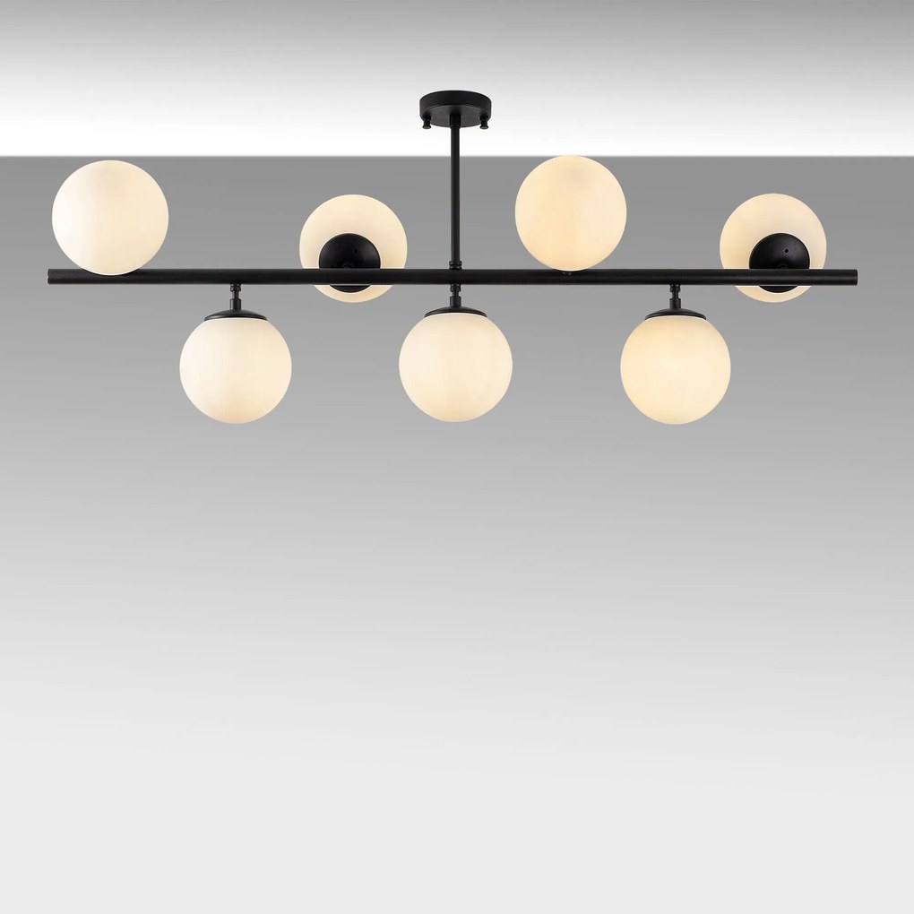 Candeeiro Chandelier Fazli – Preto – 113 x 40 x 46 cm