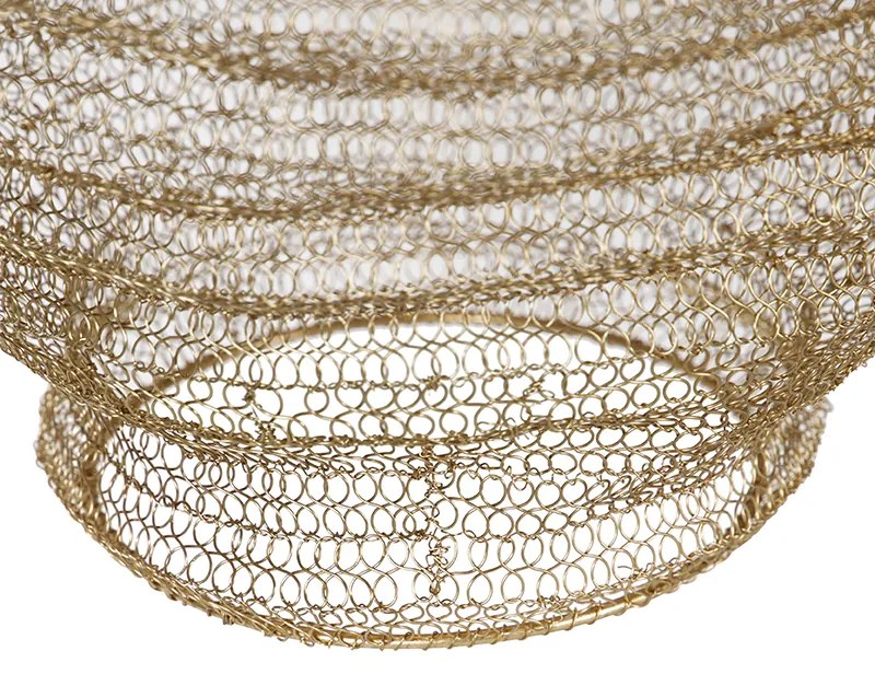 Candeeiro de suspensão oriental dourado 90 cm - Nidum Oriental
