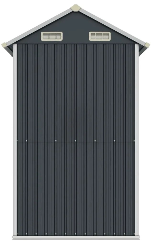 Abrigo de jardim 192x152,5x237 cm aço galvanizado antracite