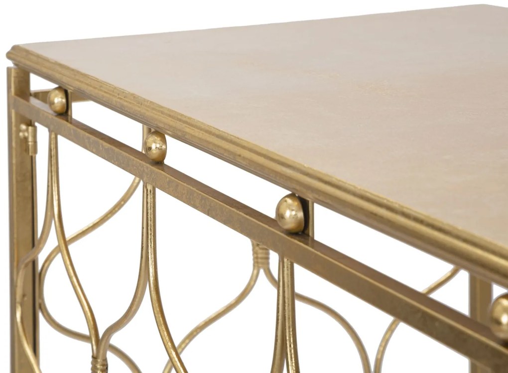 MESA CONSOLA ARAB 96,5X41X78 CM DOURADO