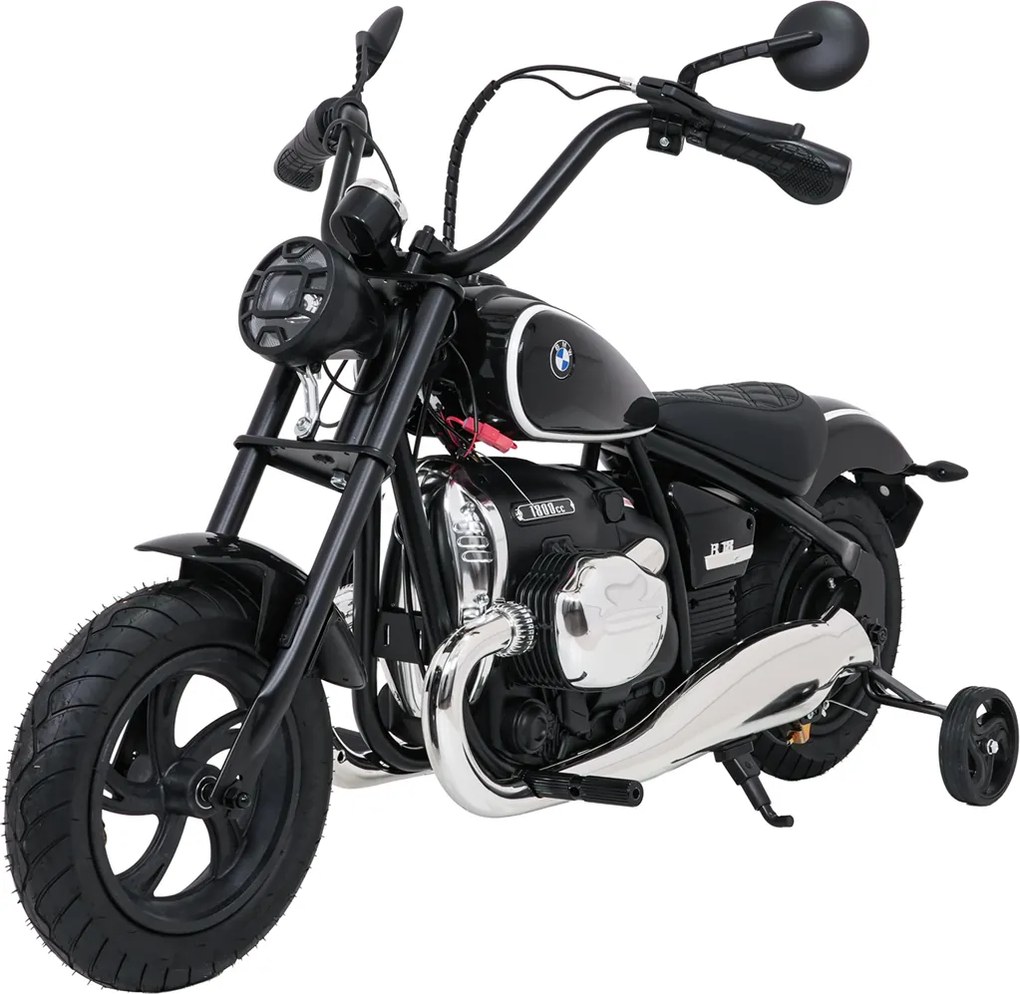 Mota elétrica para crianças 24V BMW R18, Rodas	ar bombeado Preta