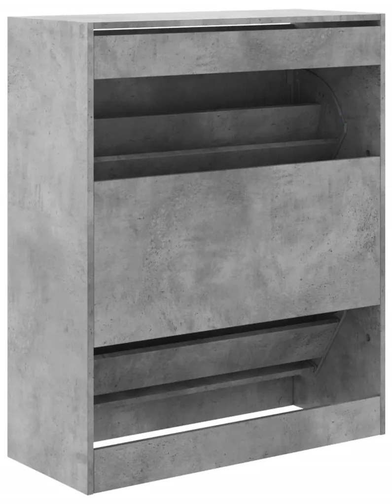 Sapateira 80x34x96,5 cm derivados de madeira cinzento cimento