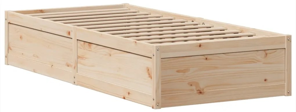 Cama sem colchão 75x190 cm madeira de pinho maciça