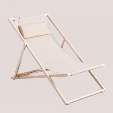 Rede Dobrável Jensy Com Almofada De Aço Crema Linho - Sklum