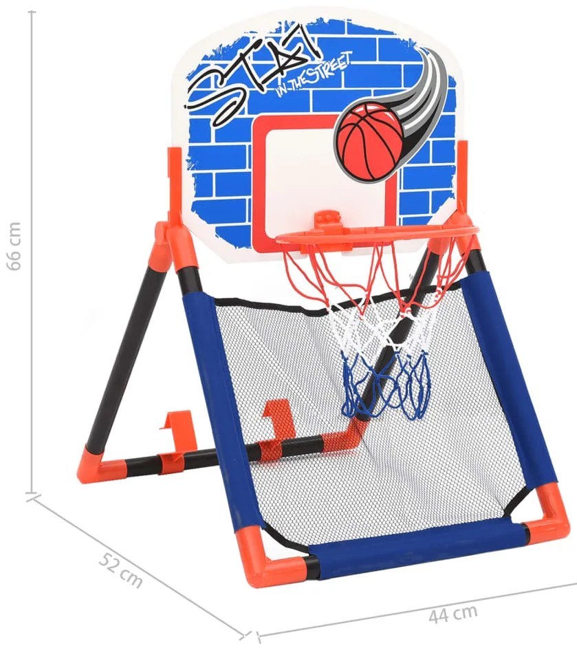 Conjunto de basquetebol multifuncional infantil piso e parede