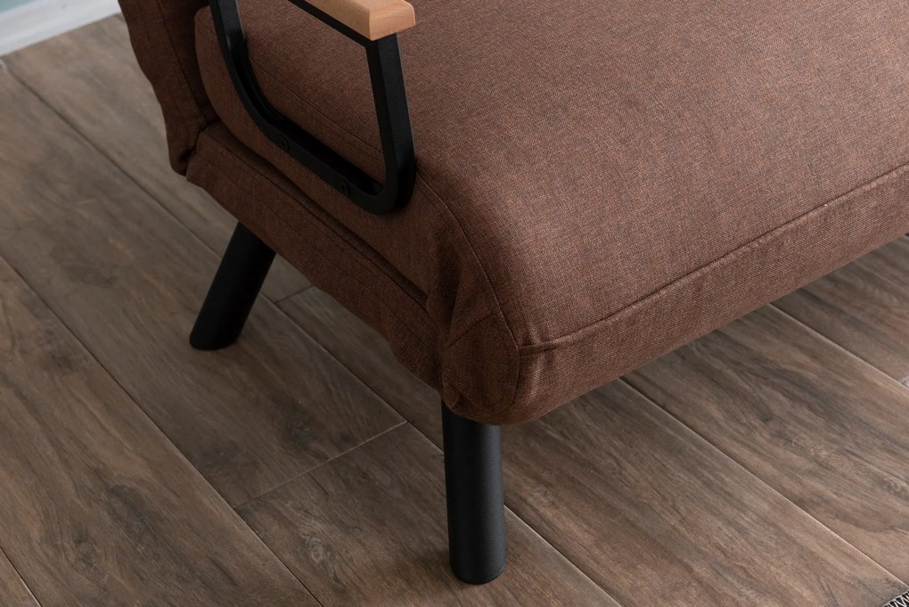 Sofá-Cama 2 Lugares Sando – Castanho Claro – 175 cm x 133 cm