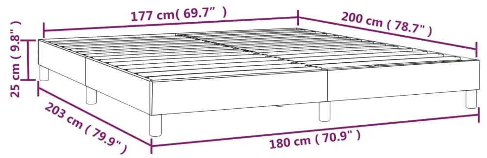 Estrutura de cama 180x200 cm couro artificial preto