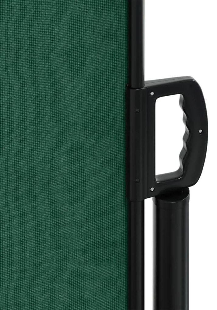 Toldo lateral retrátil 180x600 cm verde-escuro