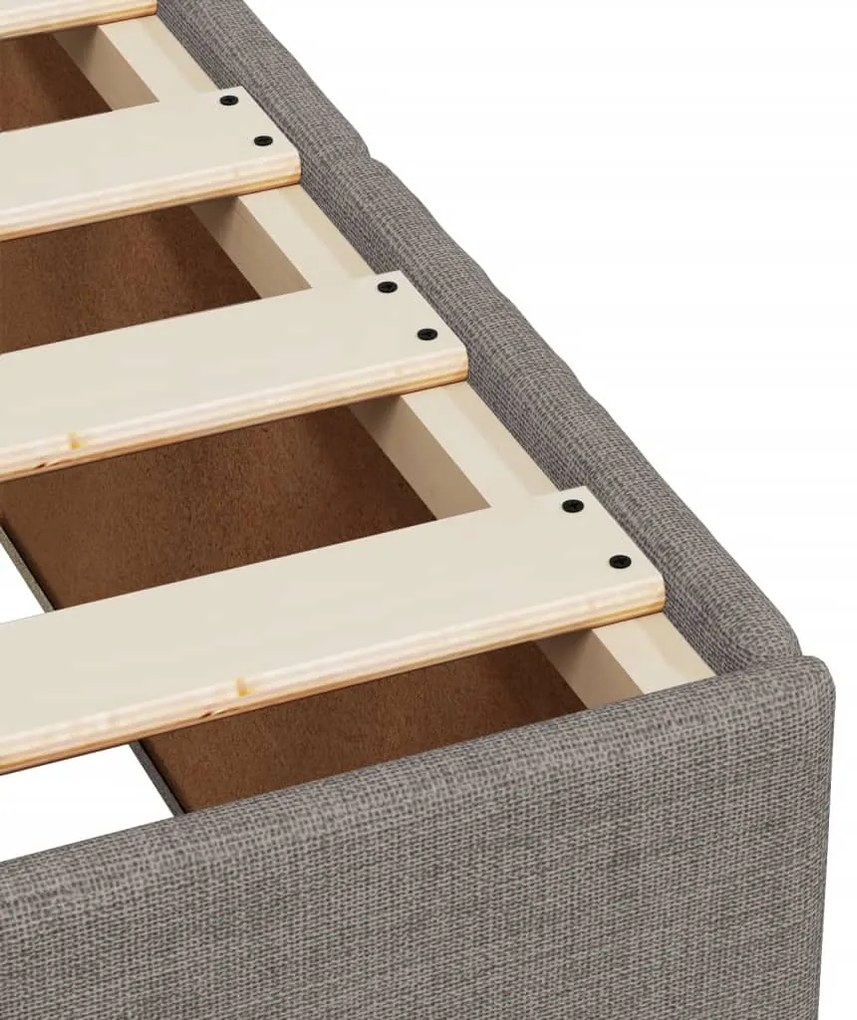 Estrutura de cama sem colchão 80x200 cm tecido cinzento