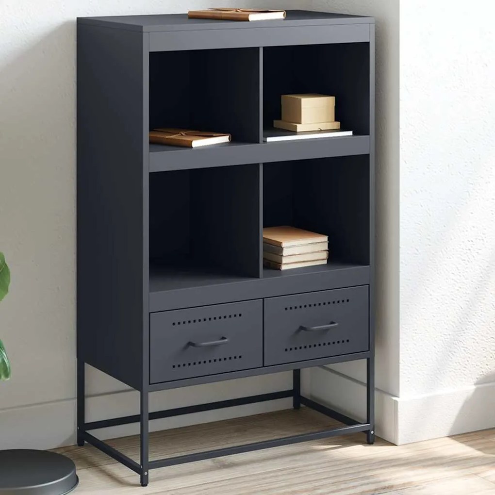 vidaXL Móvel alto 68x39x111,5 cm aço antracite