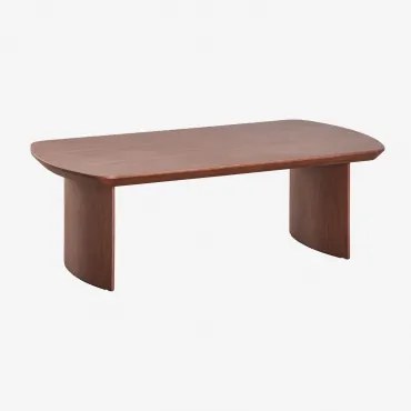 Mesa De Centro Retangular 120x60 Cm Em Mdf Tuareg Madeira Escura - Sklum