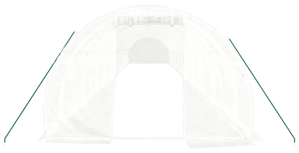 Estufa com estrutura de aço 60 m² 20x3x2 m branco