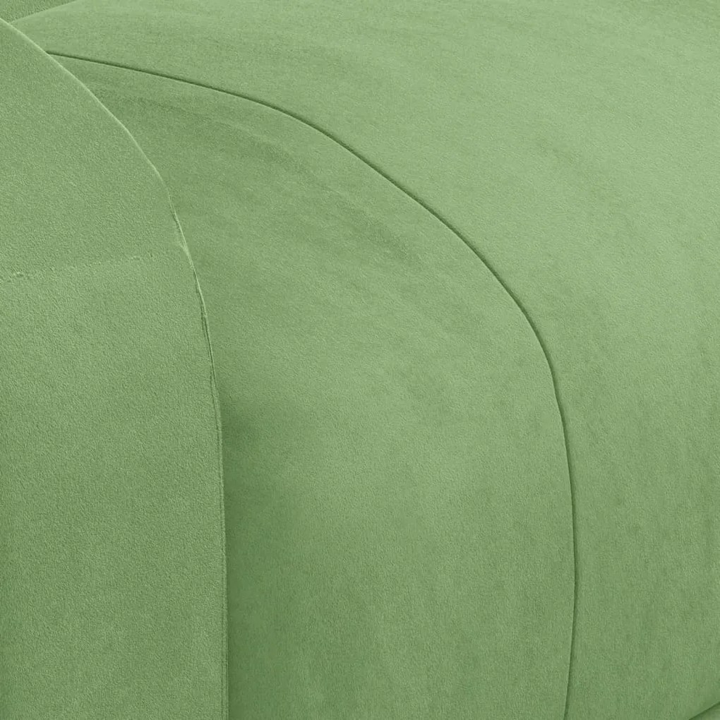 Poltrona de massagens elétrica veludo verde-claro