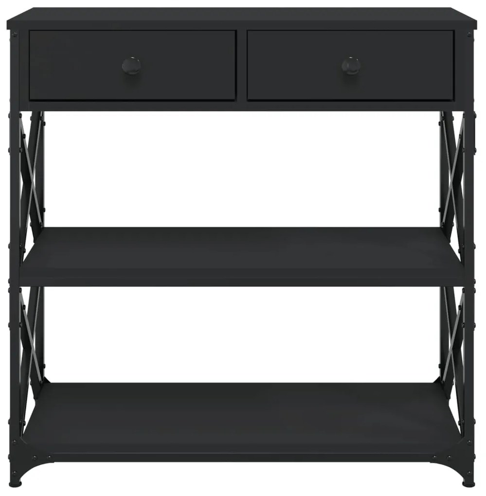 Mesa consola 75x28x75 cm derivados de madeira preto