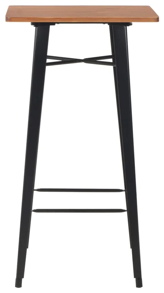 3 pcs conjunto de bar em aço castanho e preto