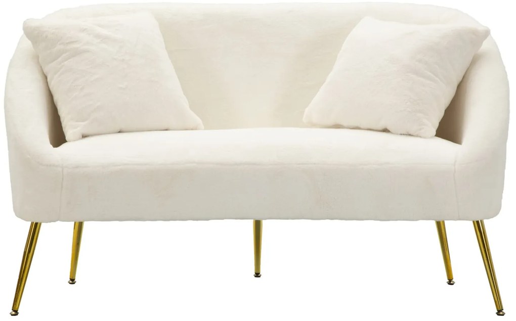 SOFÁ SOFFY COM ALMOFADAS BRANCO 137X69X79 CM
