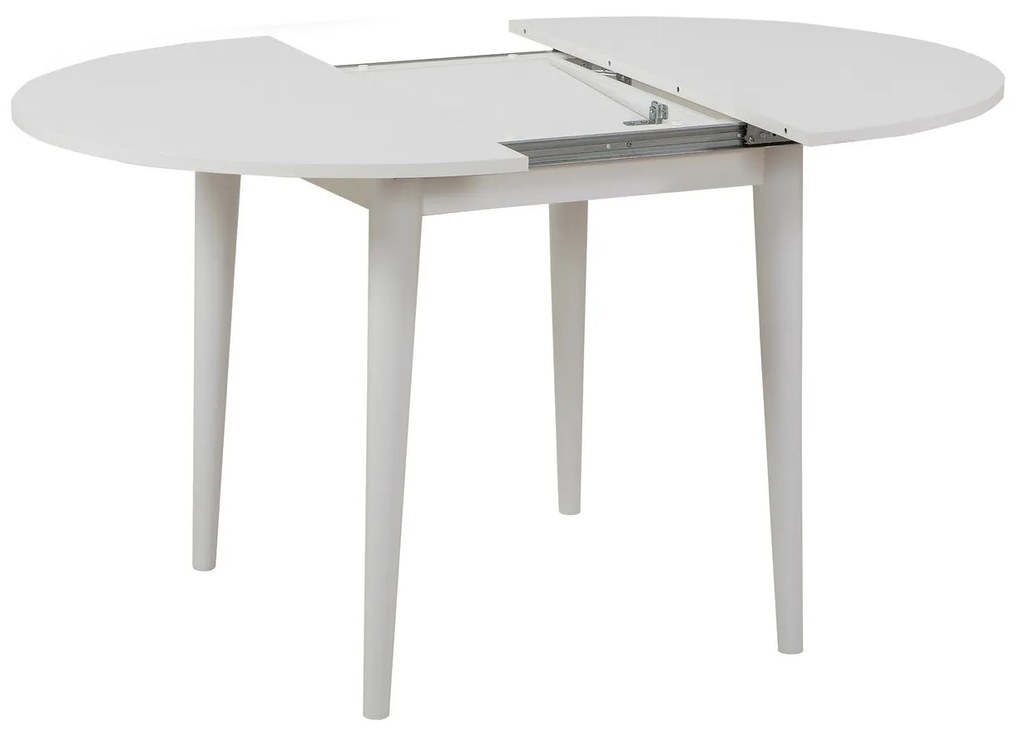 Conjunto de Mesa de Jantar Extensível e Cadeiras Vina – Branco e Cinze