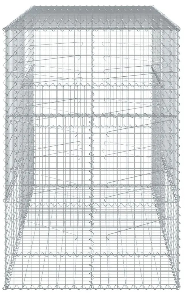 Cesto gabião com cobertura 200x100x150 cm ferro galvanizado
