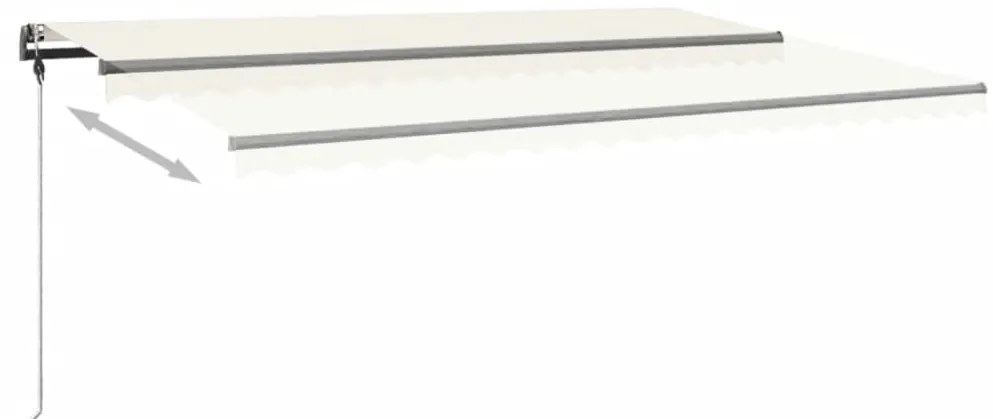 Toldo retrátil manual independente 500x300 cm cor creme
