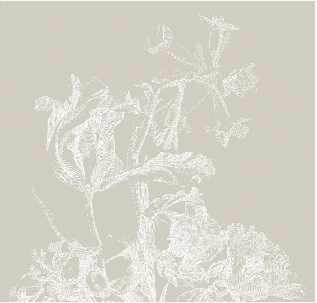 Papel de parede Engraved Flowers