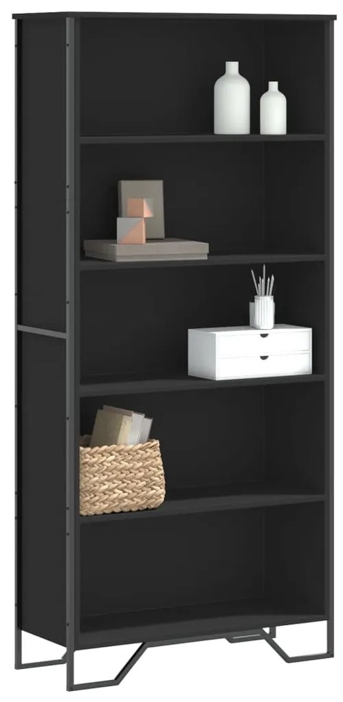 Estante 80x31x169 cm derivados de madeira preto