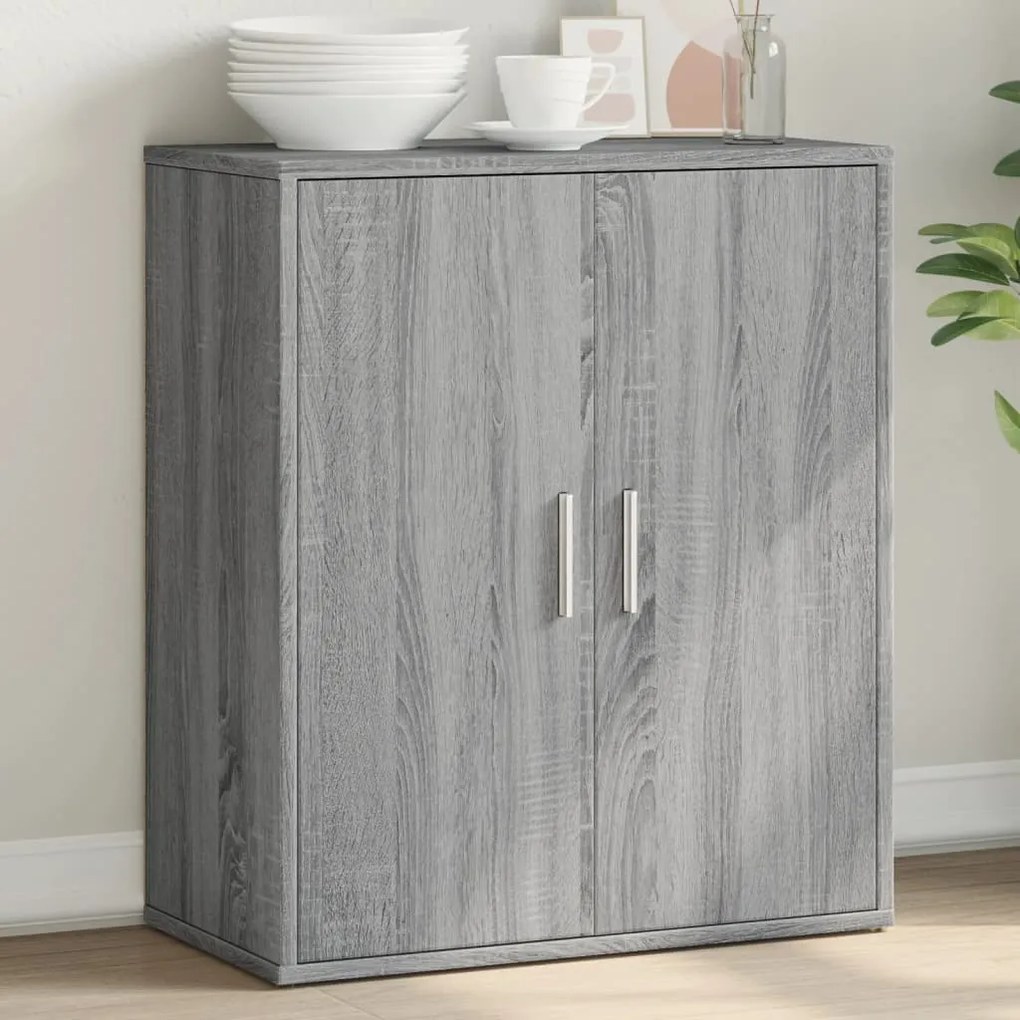 vidaXL Aparador 60x31x70 cm derivados de madeira cinzento sonoma