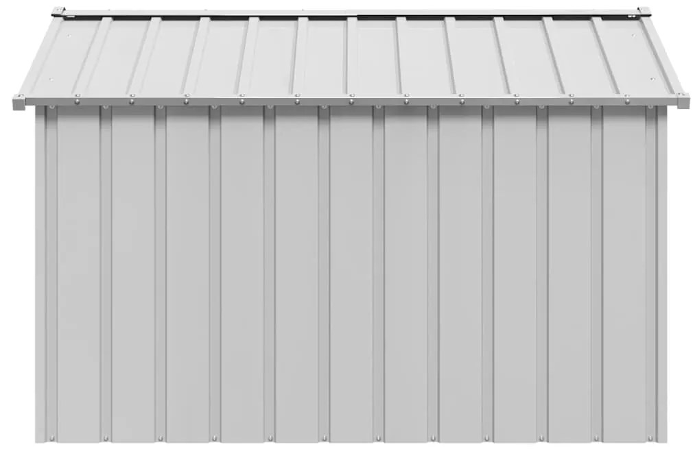 Casota para cães com telhado 113x153x101 cm aço galvanizado
