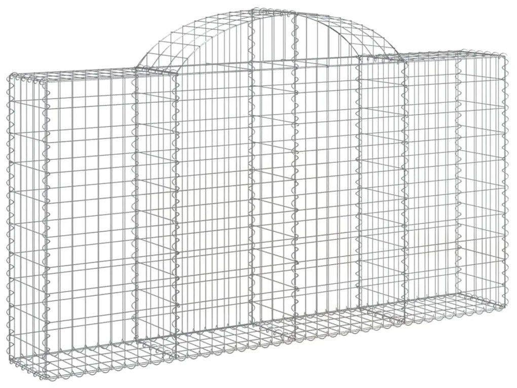 Cestos gabião arqueados 9pcs 200x30x100/120cm ferro galvanizado