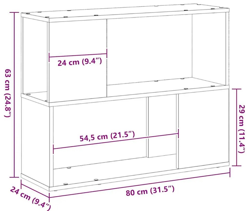 Suporte para TV vidaXL Branco 80x24x63 cm Feito em Madeira Derivada