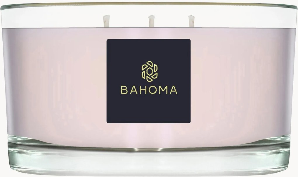 Vela perfumada artesanal com três pavios (peónia em veludo, caxemira)