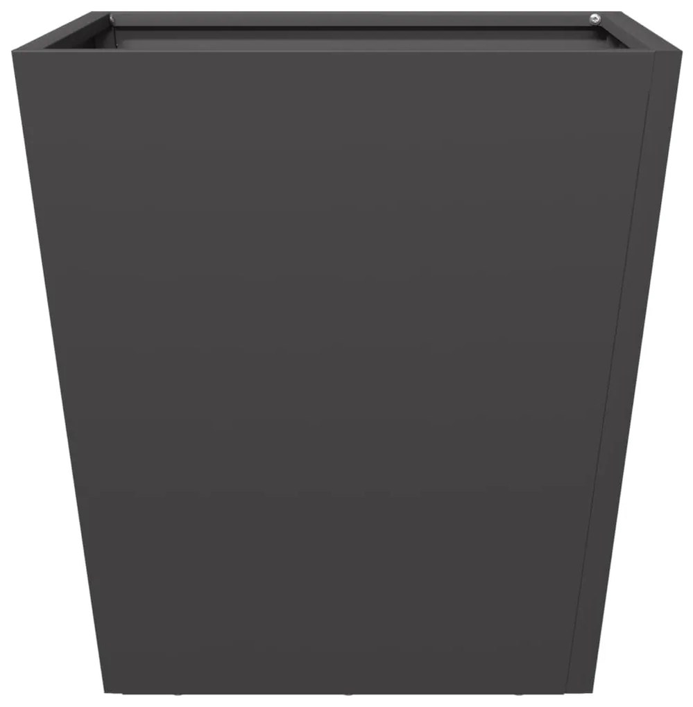 Vaso/floreira de jardim 40x40x40 cm aço preto