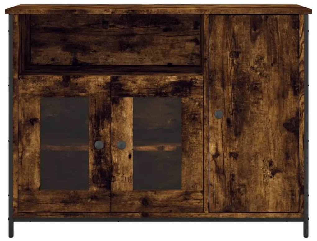 Aparador 100x35x75 cm derivados de madeira carvalho fumado