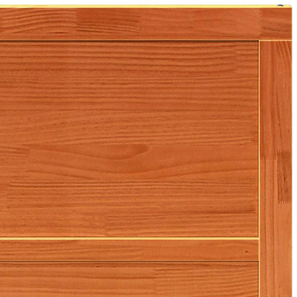 Porta de Celeiro Marrom Encerado 90x208 cm Madeira Sólida de Pinus