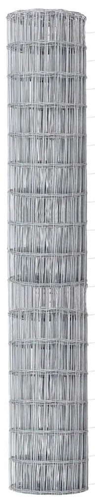 Cerca Euro com 7 Postes Pontudos 1.5x10 m de Aço Galvanizado