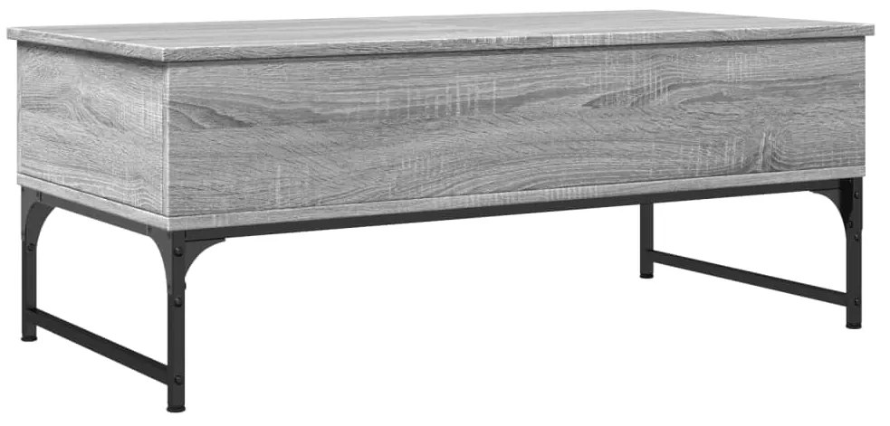 Mesa de centro 100x50x40cm deriv. madeira/metal cinzento sonoma
