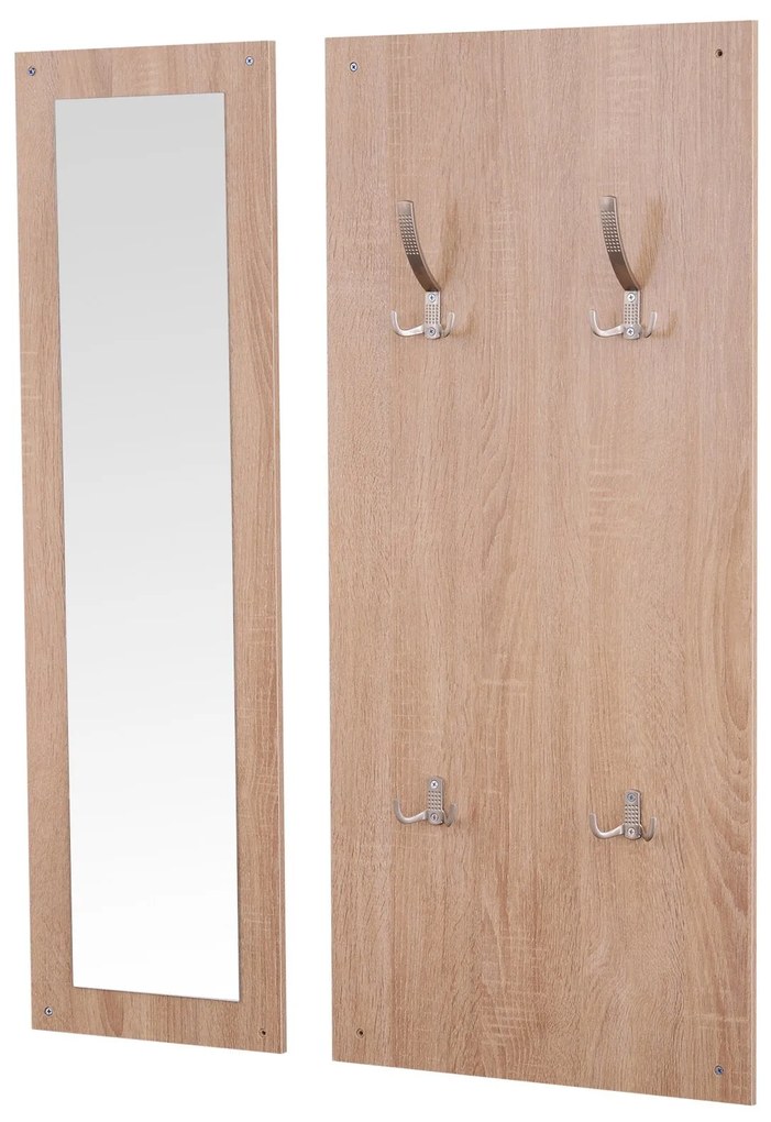 Conjunto de Sapateira, Cabide e Espelho Lennus - Design Moderno