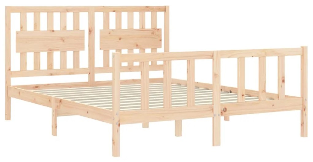 Cama sem colchão 160x200 cm madeira de pinho maciça