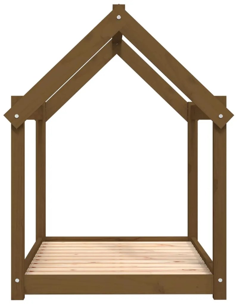 Cama para cães 101x70x90 cm pinho maciço castanho mel