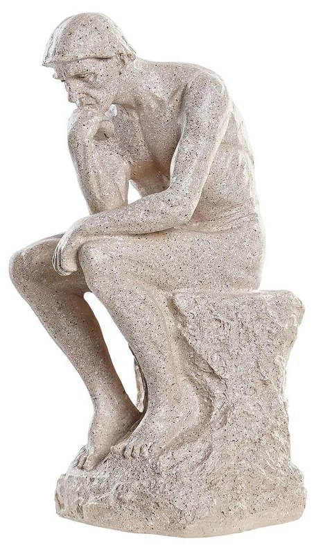 Figura Decorativa Dkd Home Decor The Thinker Bege Resina Homem Moderno (12 X 11 X 25 cm)