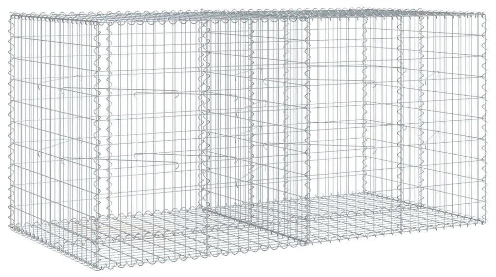 Cesto gabião com cobertura 200x100x100 cm ferro galvanizado