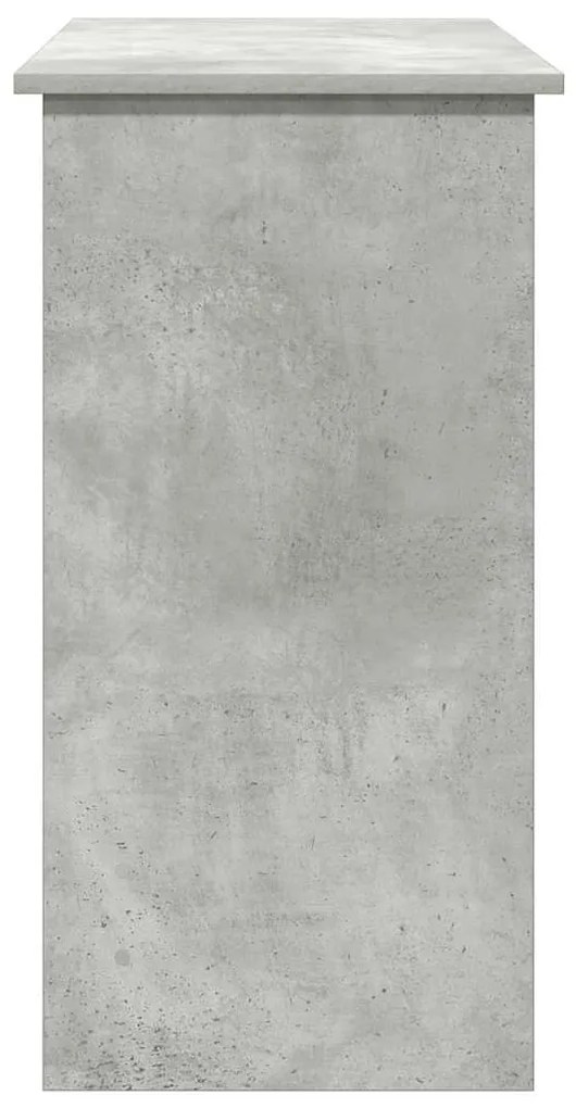 Secretária 80x40x75 cm contraplacado cinzento cimento