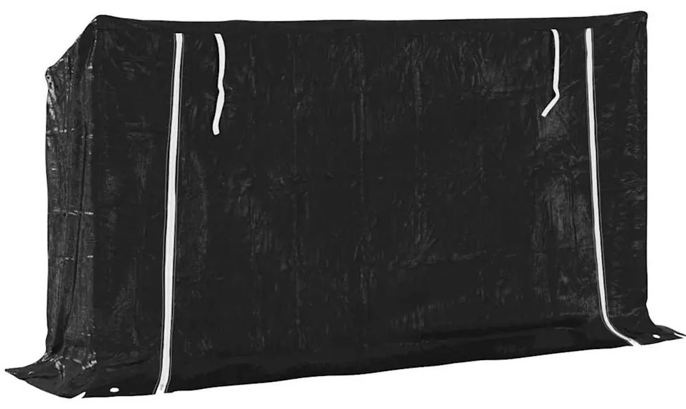 Rack de lenha tampa de chuva 200,5x41x110,5 cm aço galvanizado