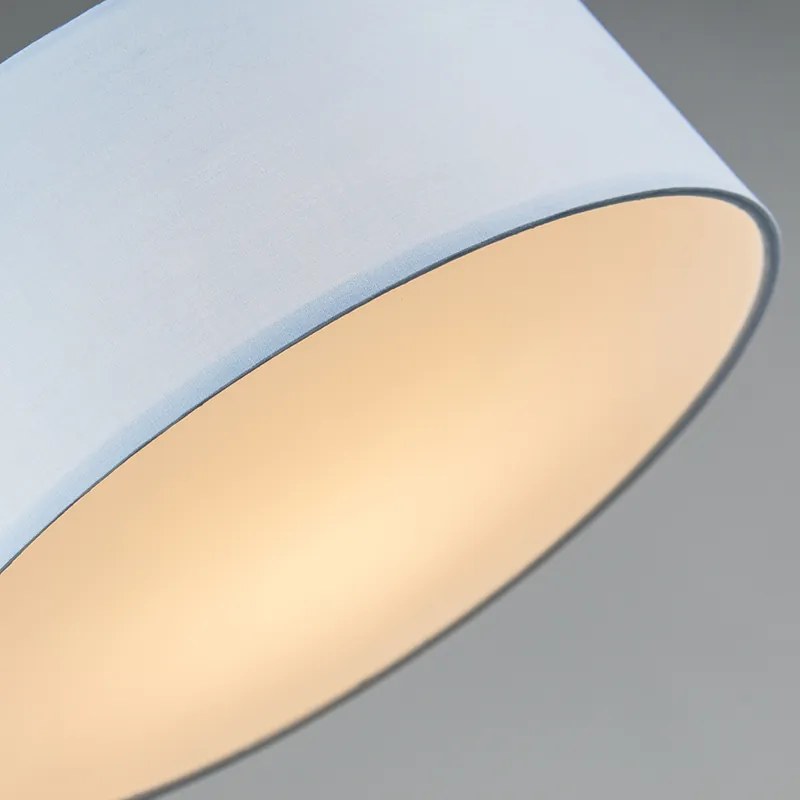 Candeeiro de teto azul 30 cm com LED - Drum LED Moderno