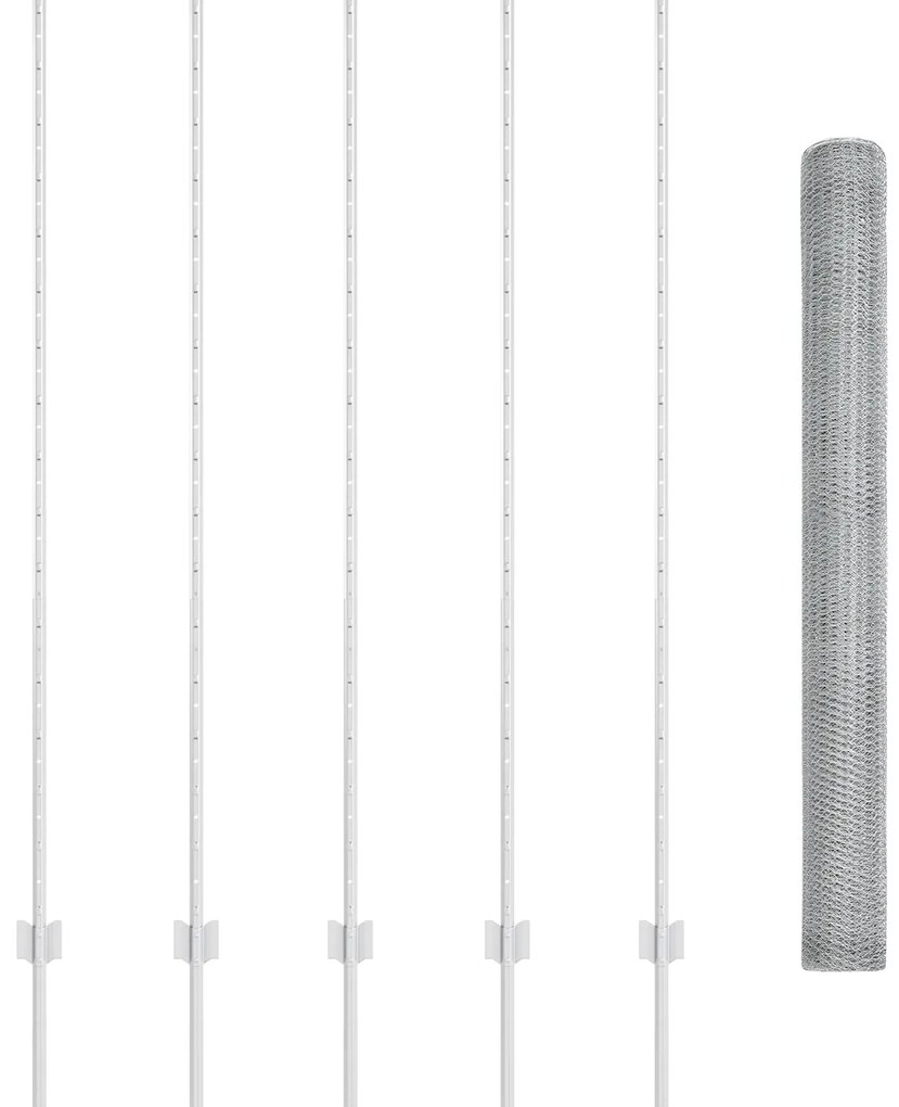 Postes de Cerca vidaXL 10 pcs U-Channel 150 cm Aço Galvanizado