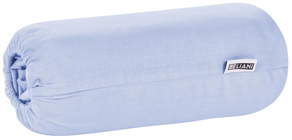 Lençol-capa em algodão azul 160 x 200 cm JANBU Beliani